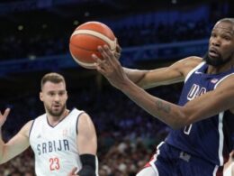 US men’s basketball team rolls past Serbia 110-84 in opening game at the Paris Olympics