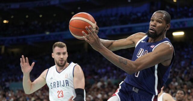 US men’s basketball team rolls past Serbia 110-84 in opening game at the Paris Olympics