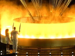 Olympic flame is ‘fake’: Floating cauldron fire that wowed the world at Paris 2024 opening ceremony is 100 per cent electric, using LED lights and water mist – and is even safe to touch