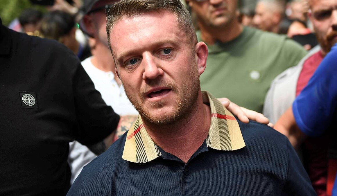 Tommy Robinson is released on bail after being arrested at the Channel tunnel under anti-terror laws – after protests outside Downing Street