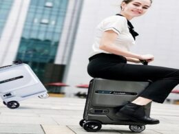 Motorised rideable suitcases sold in the UK for £1,095 are banned from airports in Japan after crashes