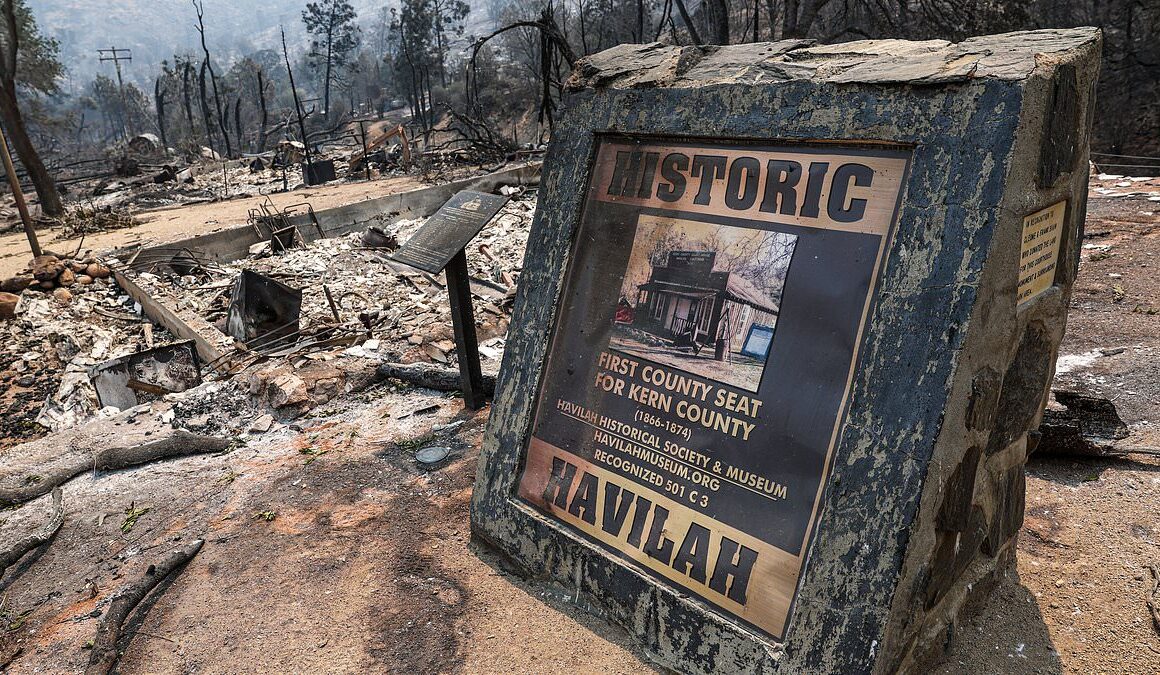 Historic California mining town filled with Gold Rush-era buildings is wiped off the face of the Earth by huge wildfire
