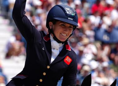 British equestrian team brush off Charlotte Dujardin scandal as they secure Team GB’s first gold of Paris 2024 – and defend Olympic eventing crown for the first time since 1972