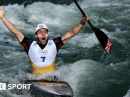 Great Britain’s Burgess wins canoe slalom silver