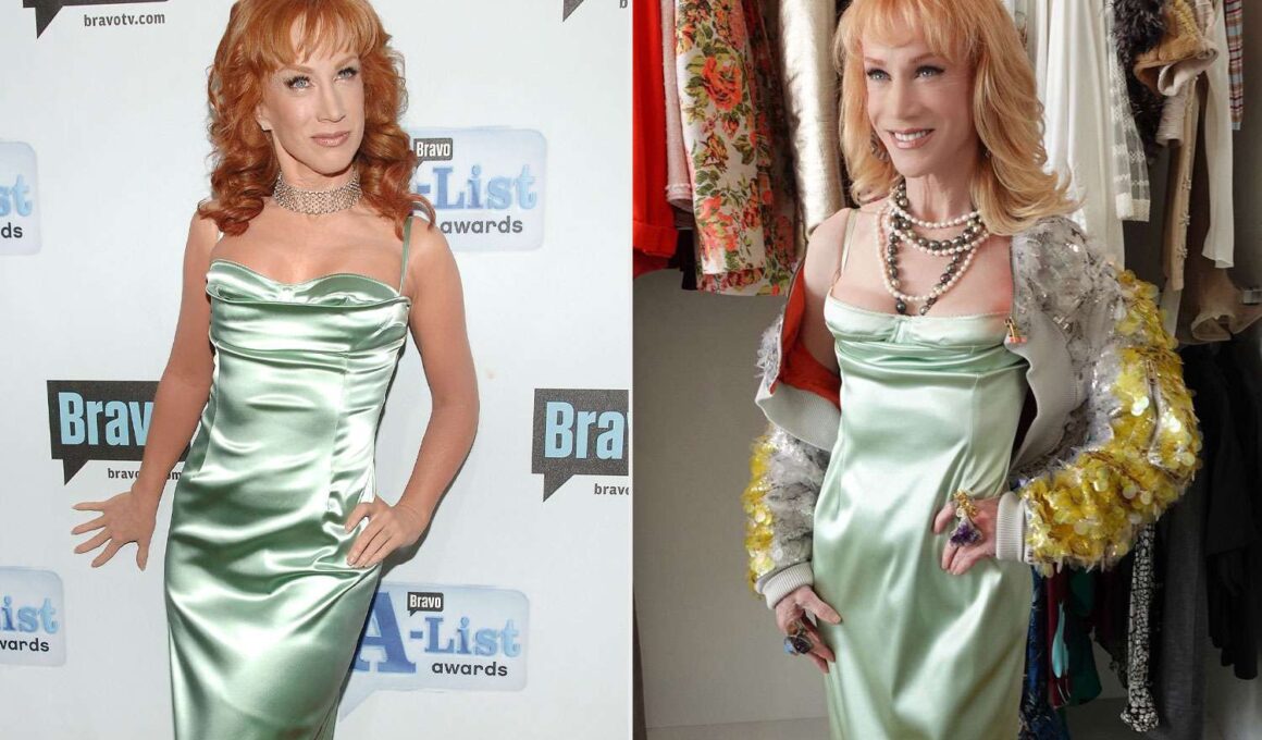 Kathy Griffin Gives a Closet Tour in a Dress She Wore on the Red Carpet in 2008 — See the Side-by-Side!