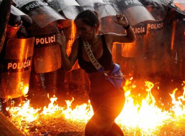 Venezuela in flames: Riots erupt over ‘stolen’ election as protesters clash with police following President Maduro’s victory declaration after overseeing years of food shortages and a collapsed economy