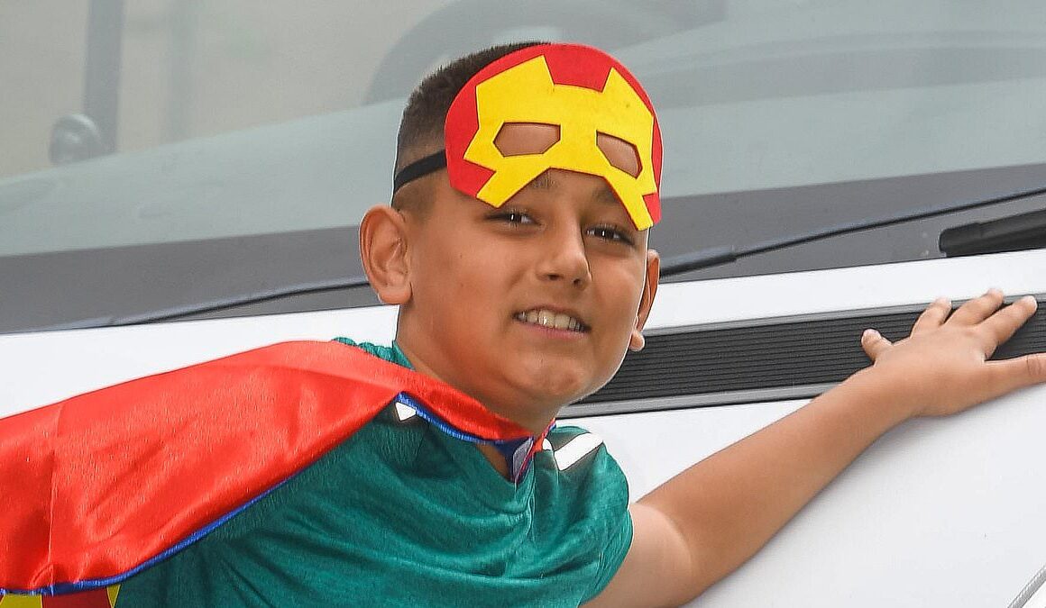 EXCLUSIVEMoment ‘superhero’ schoolboy, nine, stops neighbour’s brand new van from rolling down a hill and ploughing into parked cars with his bare hands