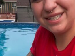 Homeowner finds family using her private swimming pool – before being given shocking excuse for the incident