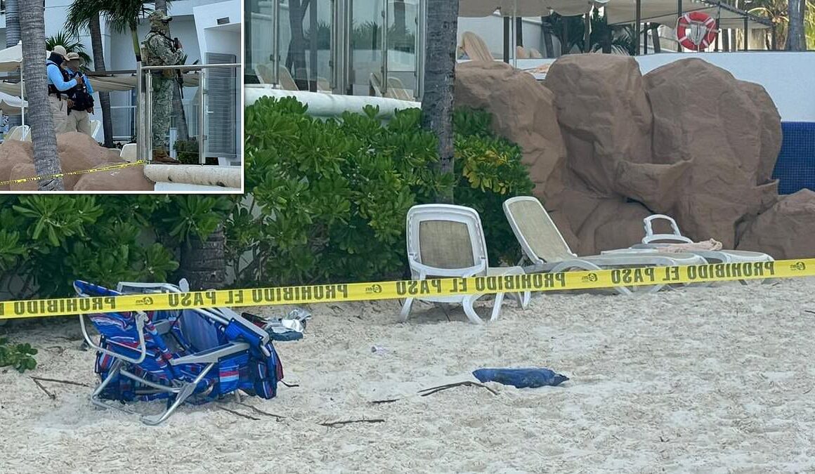 Boy, 12, killed on Cancún beach after gunmen on jet skis opened fire on rival drug dealers