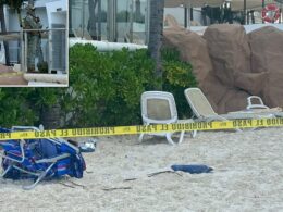 Boy, 12, killed on Cancún beach after gunmen on jet skis opened fire on rival drug dealers