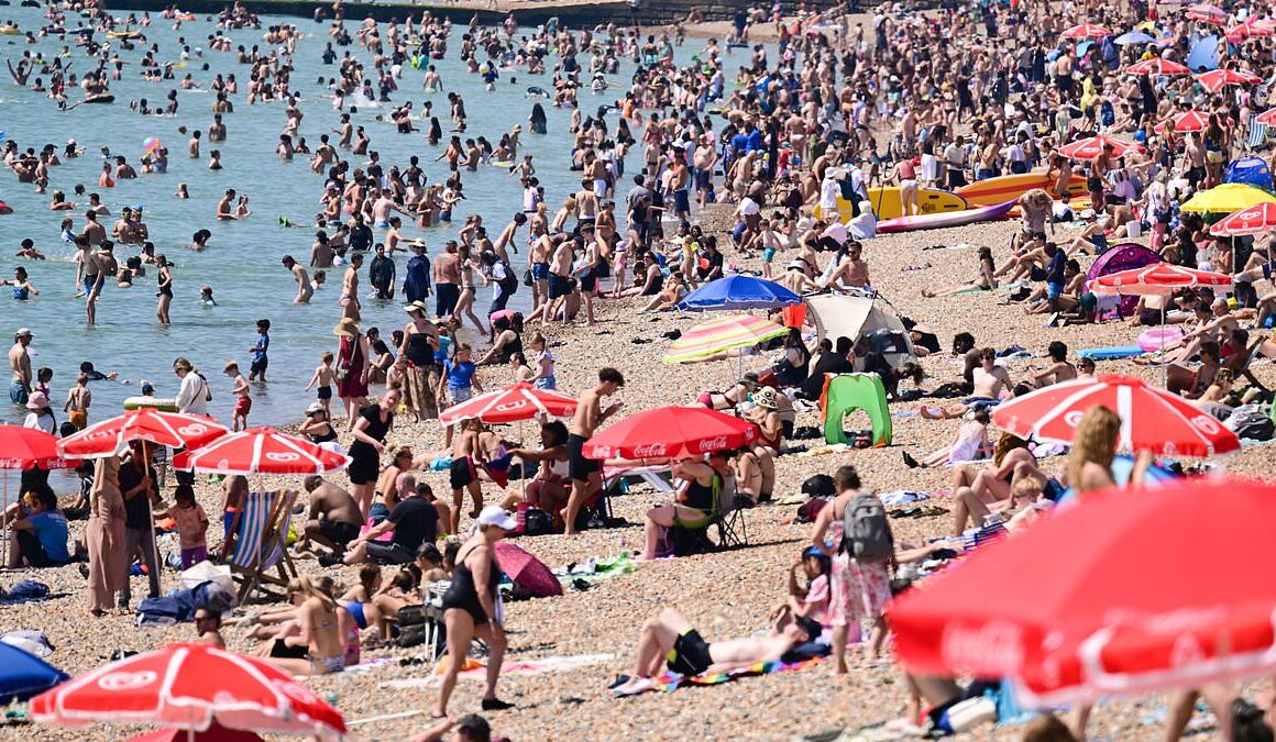 Brits bask in temperatures of 32C in hottest day of the year so far as Met Office issues official heatwave warning – but storms are on the way within hours