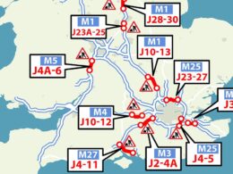 Drivers brace for summer of motorway mayhem: Map reveals ‘nightmare’ 220 miles of roadworks and 50mph speed checks plaguing Britain’s main roads just in time for the holidays