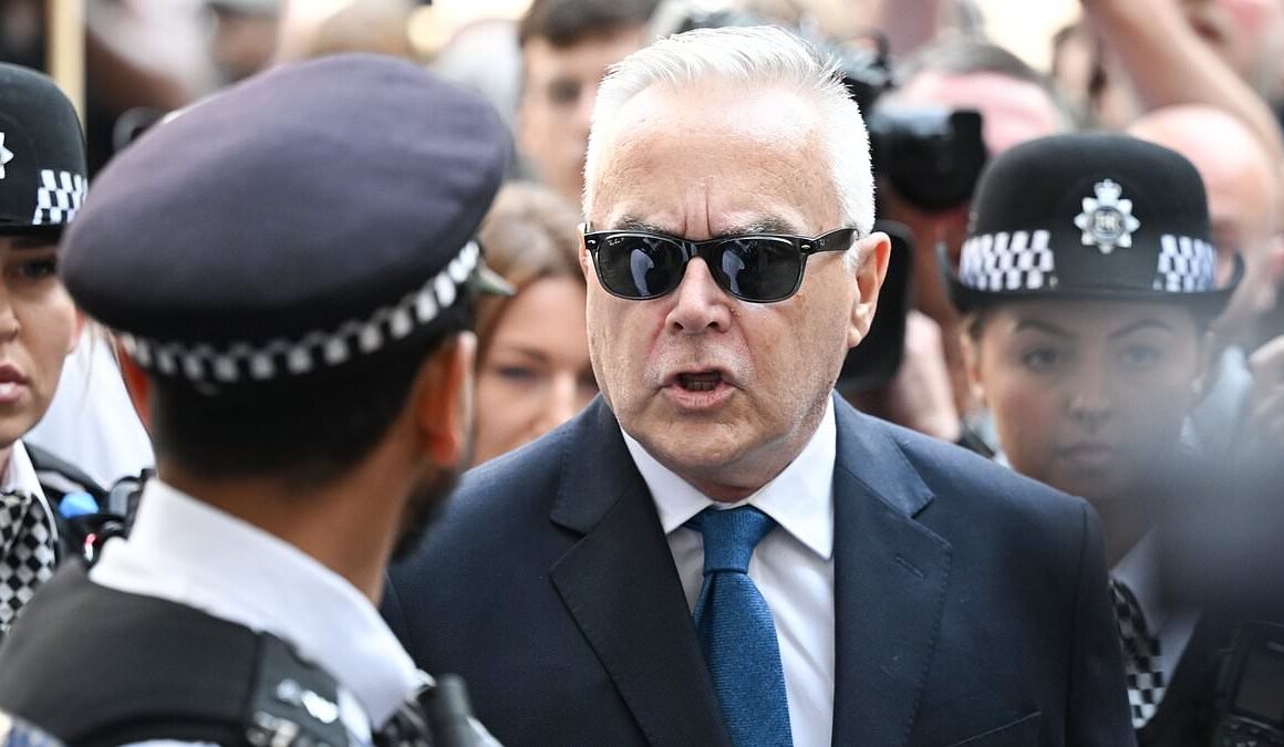 Former BBC star Huw Edwards arrives at court to face child porn charges over 37 indecent images shared on WhatsApp