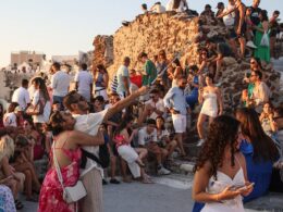 Furious Santorini locals threaten to LEAVE Greek island after officials told them to keep out of tourists’ way