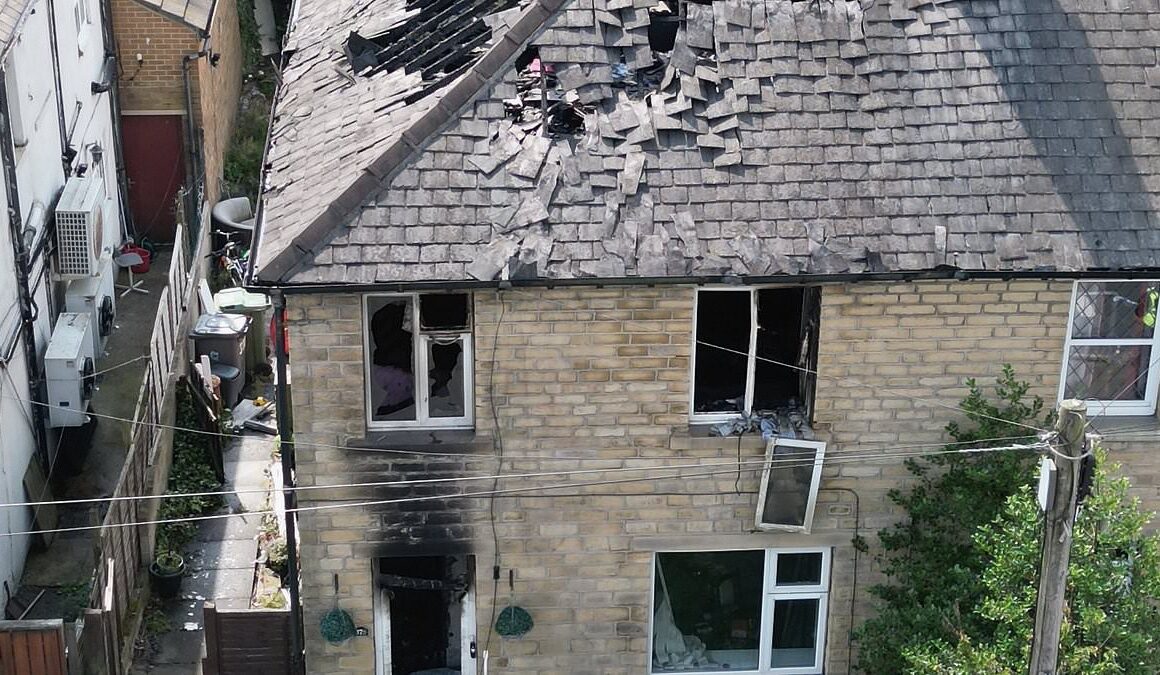 Woman, 31, dead and two children fighting for their lives after ‘suspicious’ fire in Huddersfield in the early hours of this morning