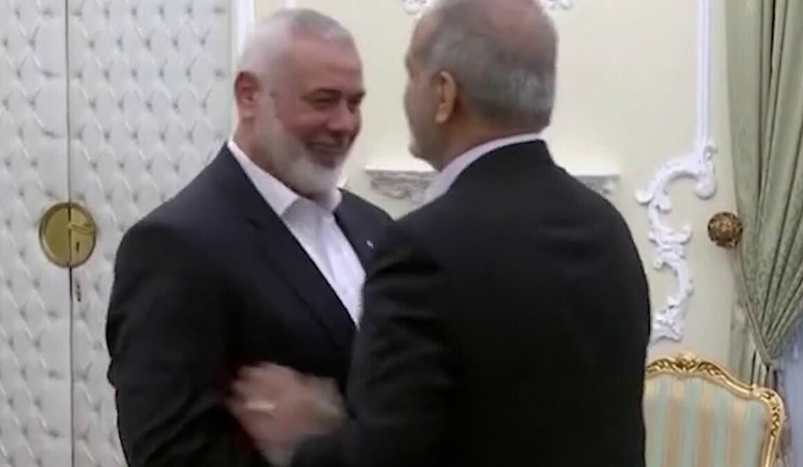 Ismail Haniyeh’s ‘final moments’ revealed: Video shows Hamas leader at inauguration of Iran’s new president before he was ‘wiped out in Israeli airstrike while he slept’