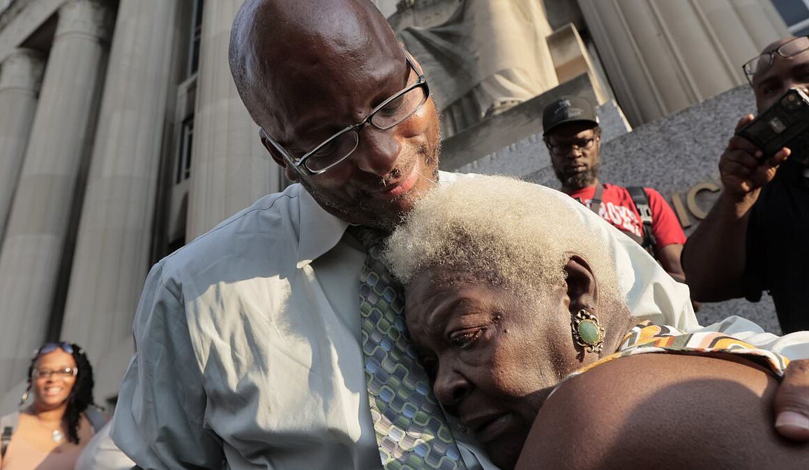 Pure joy for Missouri man, 52, as he walks free for the first time after 34 years behind bars and is reunited with his wife and mom after murder conviction was overturned