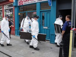 Body of baby found under floorboards was full term when it died and its skeleton was ‘undisturbed for a number of years’, police say as investigation into grim discovery made by workers renovating flat above a pizza shop continues