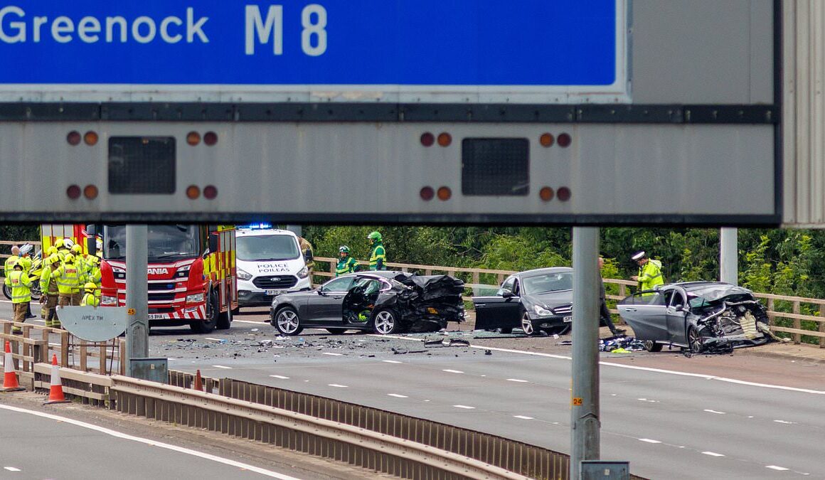 Police officer is fighting for his life in hospital with two members of the public after motorway hit and run