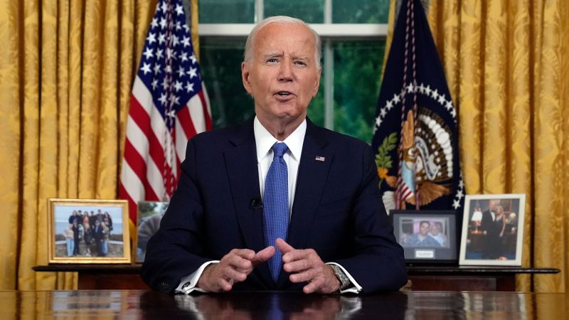 Biden calls his decision to step aside from 2024 race a matter of defending democracy