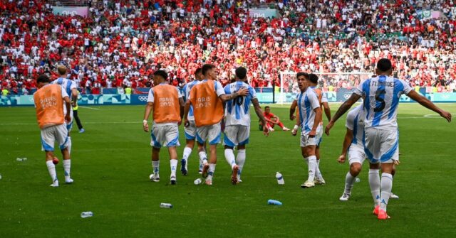 Chaos, crowd trouble as Morocco beat Argentina in men’s Olympic football opener