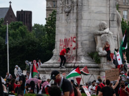 Palestinian Flags Raised in US Capital as American Flags Burned