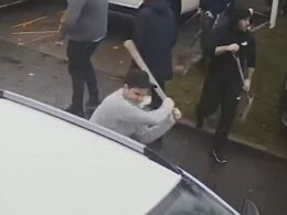 Moment terrifying traveller gang armed with knives, axes and spades launches shocking attack at boxing tournament is revealed as 23 yobs are jailed