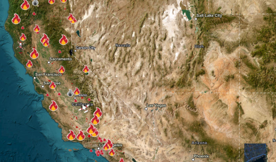 California Fire Map, Update as Chico Park Fire Sparks Evacuation Orders