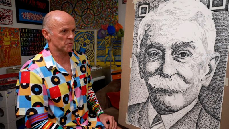 The ‘Olympic Picasso’ finally finds recognition for his athletics-inspired art