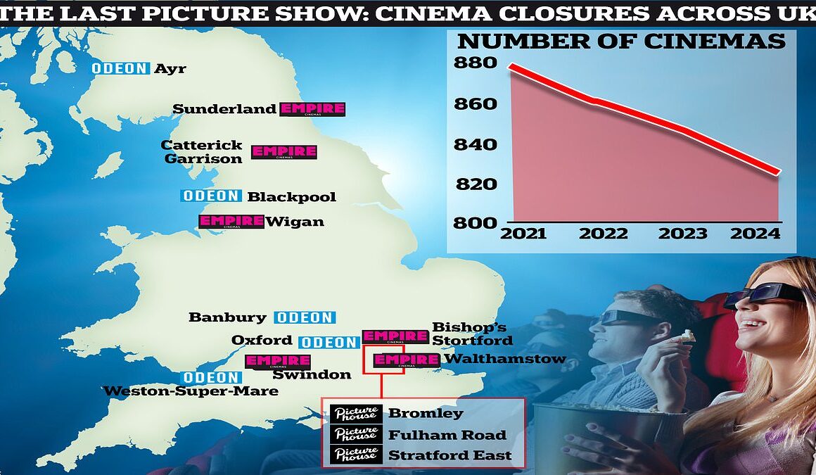 The last picture show: How Britain fell out of love with the silver screen thanks to Hollywood strikes and rise of TV streamers – and a family of four facing up to £100 for a night out at the movies