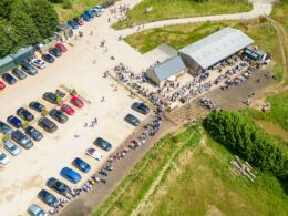 Huge queues form outside Jeremy Clarkson’s Diddly Squat farm as fans wait two hours to visit his shop – with vehicles left dumped at the side of the road as site’s car parks overflow