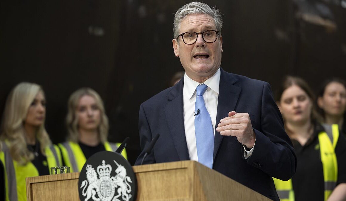 Keir Starmer says he understands public ‘concern’ at footage showing police officer stomping on men at Manchester Airport amid wave of protests