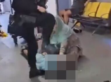 Manchester Airport video of police officer kicking man in the head is ‘not clear cut situation’, says Mayor Andy Burnham – as he reveals violence erupted after ‘altercation’ between brothers and passenger on their mother’s flight