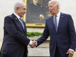 Biden and Benjamin Netanyahu meet at the White House for historic talks: Joe and Bibi ignore barrage of questions as they discuss Gaza ceasefire