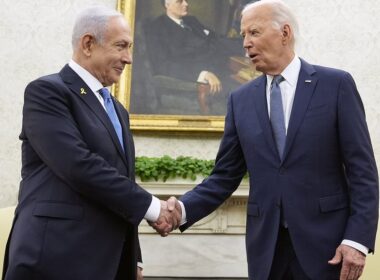 Biden and Benjamin Netanyahu meet at the White House for historic talks: Joe and Bibi ignore barrage of questions as they discuss Gaza ceasefire