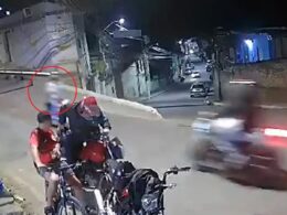 Horrific moment two bikers crash head-on – killing one and seriously injuring the other