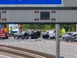 Man, 27, arrested after police officer injured in horror crash on M8 motorway 