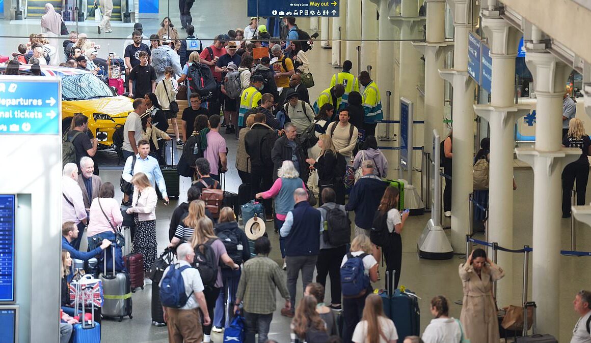 Huge queues at London St Pancras after Eurostar mayhem in Paris, families in long queues for Port of Dover and delays hindering travel to Gatwick Airport threaten mayhem on first weekend of summer holidays