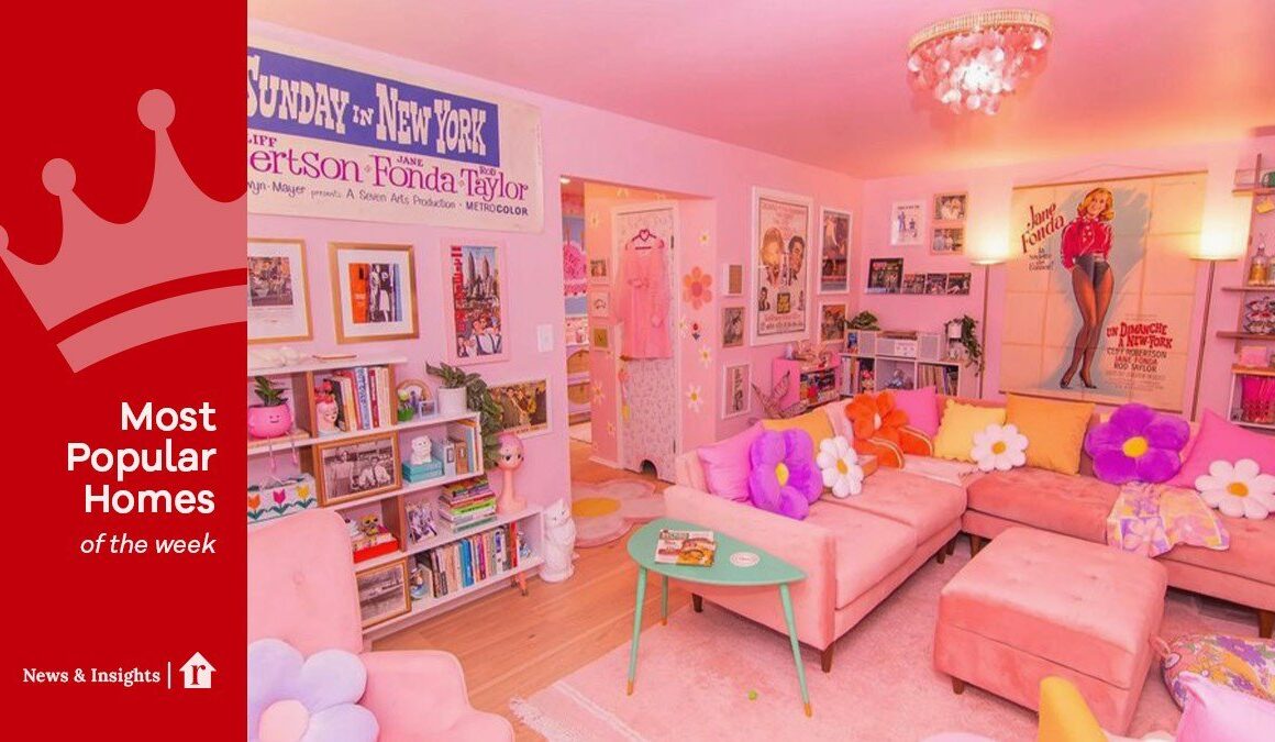 Pretty in Pink: Designer’s Rose-Hued Residence of Candy-Colored Decor Is the Week’s Most Popular Home