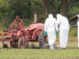 Man, 29, is arrested on suspicion of murdering farm worker, 75, found ‘gunned down’ in field in rural Lancashire