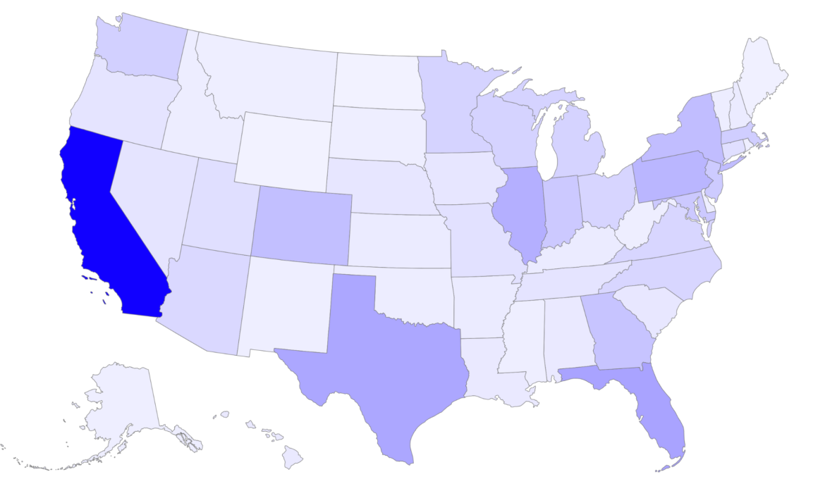 Map Shows Which States Produce the Most Olympians