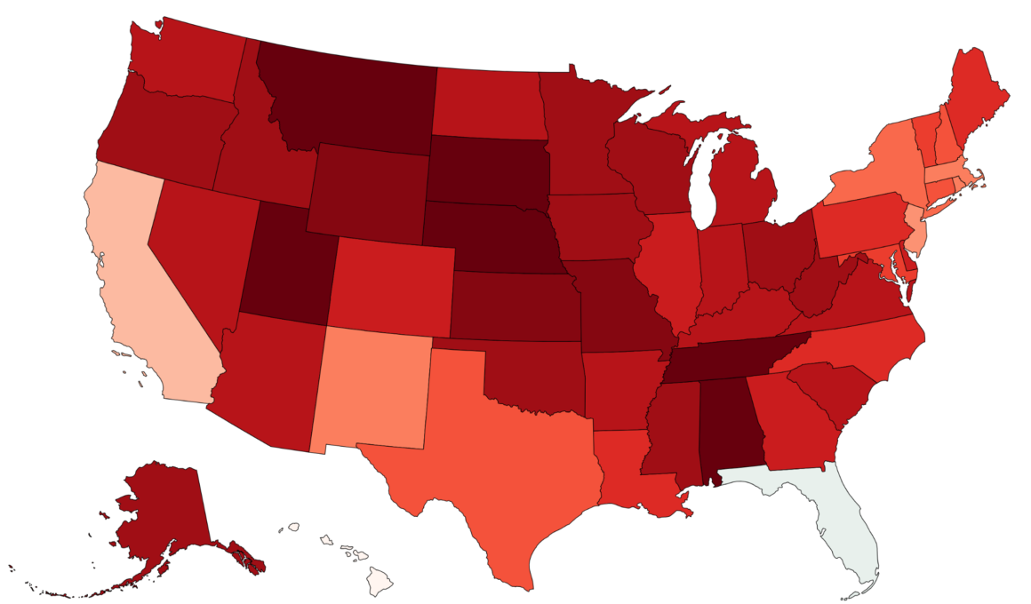 Map Shows States With the Tallest Men in the U.S.