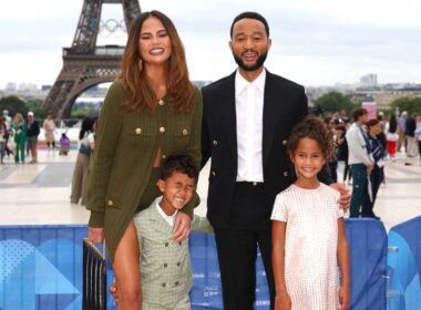 Chrissy Teigen Leaves Her Pants at Home as She Attends Olympics Opening Ceremony with John Legend and Her Kids