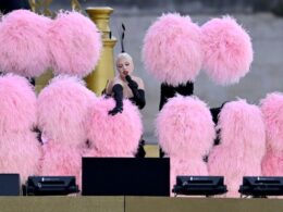 Lady Gaga flutters in dazzling feathery performance to kick off Olympic Games in Paris