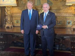 Trump greets Netanyahu at Mar-a-Lago, says World War III could happen if Harris wins