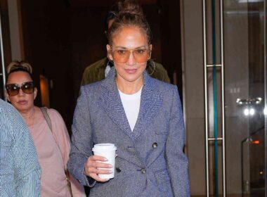 Jennifer Lopez Ditches Beachy Hamptons Style for Boss Blazer, Baggy Jeans and Big Hoops in New York City