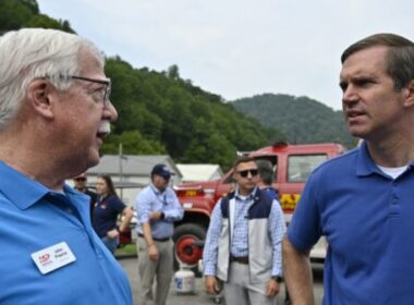 Beshear gets a warm embrace in flood-stricken parts of Kentucky where he and Trump are both popular