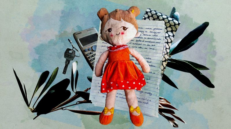 ‘Every moment we live must be documented’: A doll, letters and keys help displaced Gazans hold onto their identity