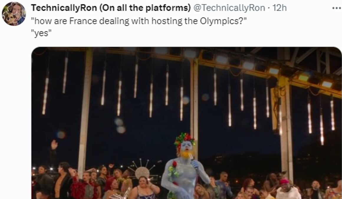 Baffled Twitter users see the funny side of bizarre and lengthy Paris Olympics opening ceremony