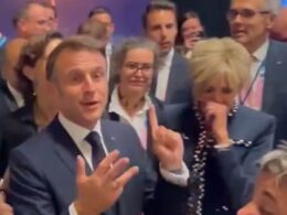 Oblivious Macron tells Olympics organisers ‘Bravo! You made France shine’ as he ignores backlash against opening ceremony – while pictures show night-time Paris looking spectacular